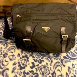 Authentic Black Prada Tessuto Crossbody Bag
